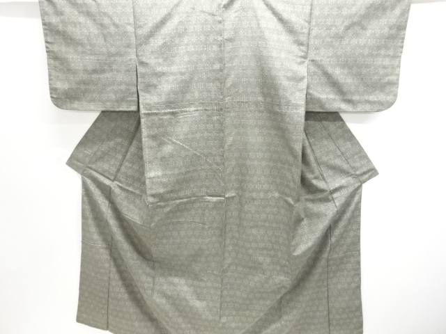 APANESE KIMONO / ANTIQUE KIMONO / SILK / TOKAMACHI TSUMUGI / WOVEN ABSTRACT PATTERN